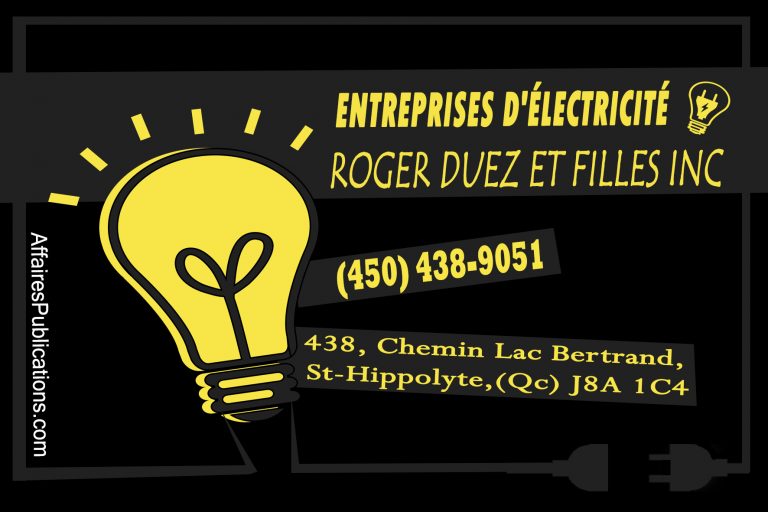 ENTREPRISES D&rsquo;ÉLECTRICITÉ ROGER DUEZ ET FILLES INC