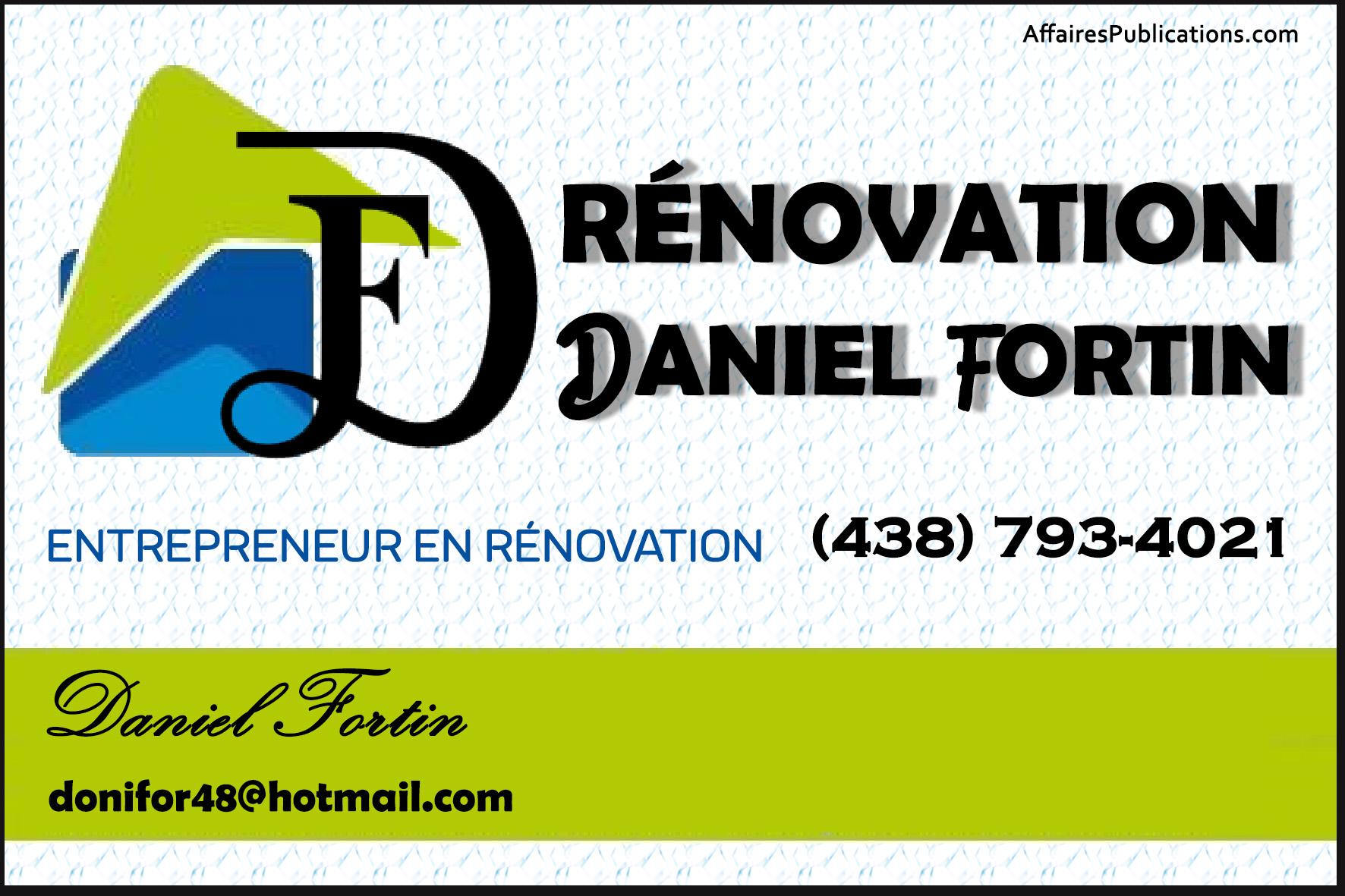 RÉNOVATION DANIEL FORTIN