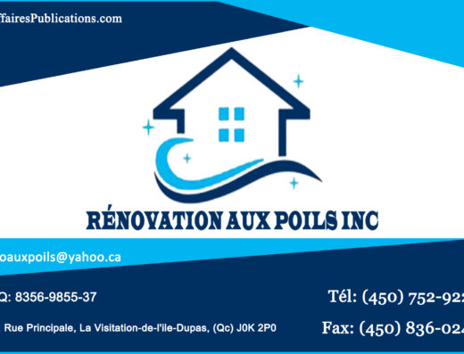 RÉNOVATION AUX POILS INC
