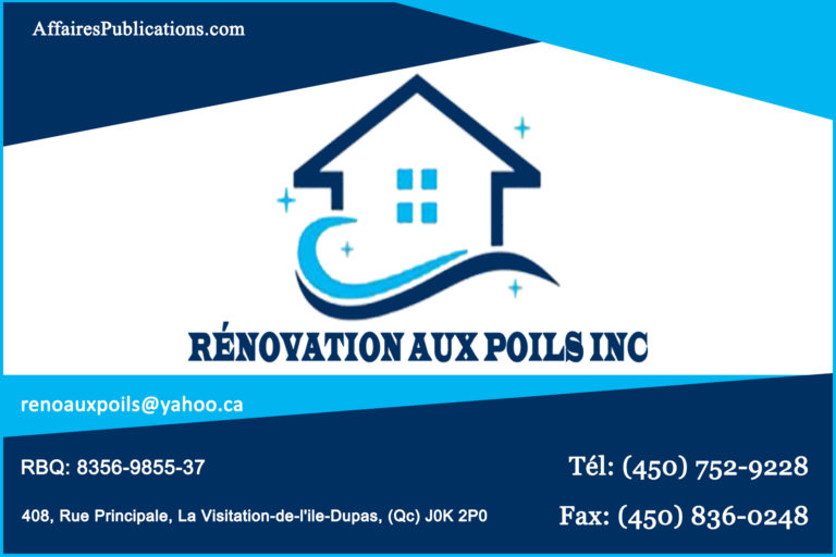 RÉNOVATION AUX POILS INC