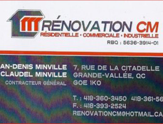 RÉNOVATION CM INC