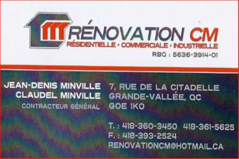 RÉNOVATION CM INC