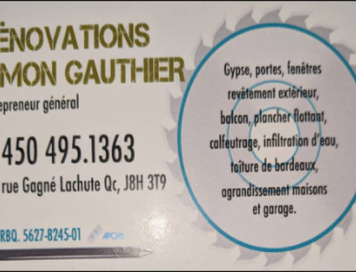 RÉNOVATIONS SIMON GAUTHIER