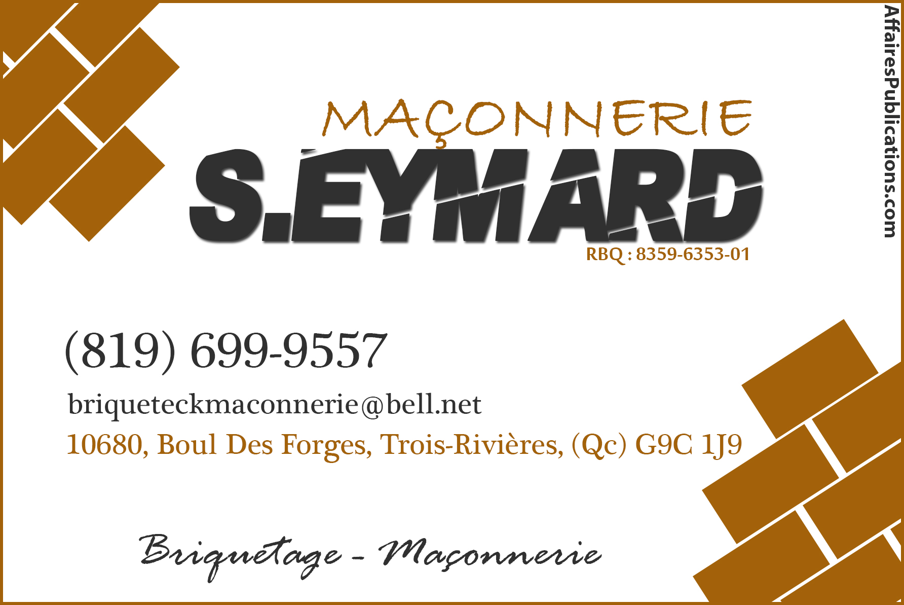MAÇONNERIE S.EYMARD INC