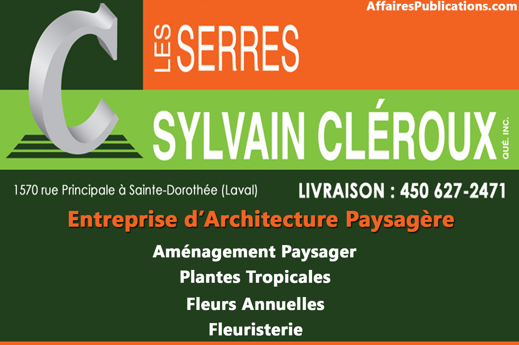 LES SERRES SYLVAIN CLÉROUX INC