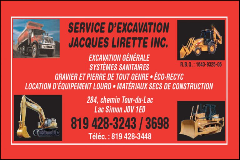 SERVICE D&rsquo;EXCAVATION JACQUES LIRETTE