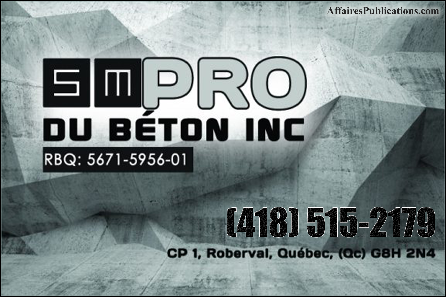 SM PRO DU BÉTON INC
