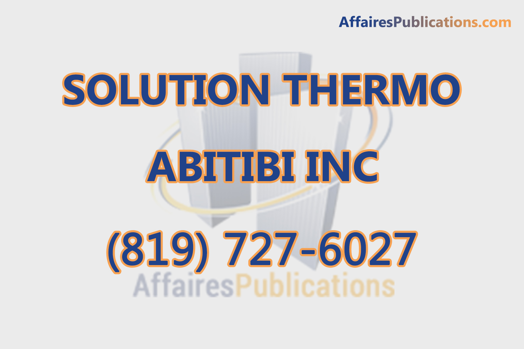 SOLUTION THERMO ABITIBI INC