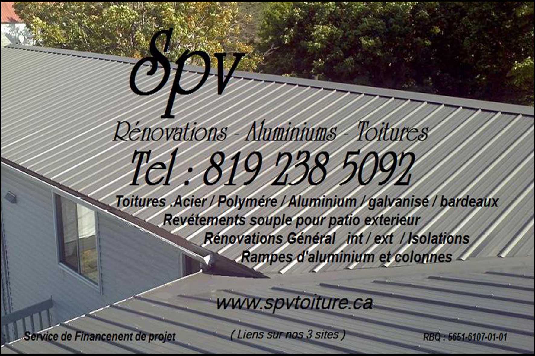 SPV RÉNOVATION ALUMINIUM TOITURES