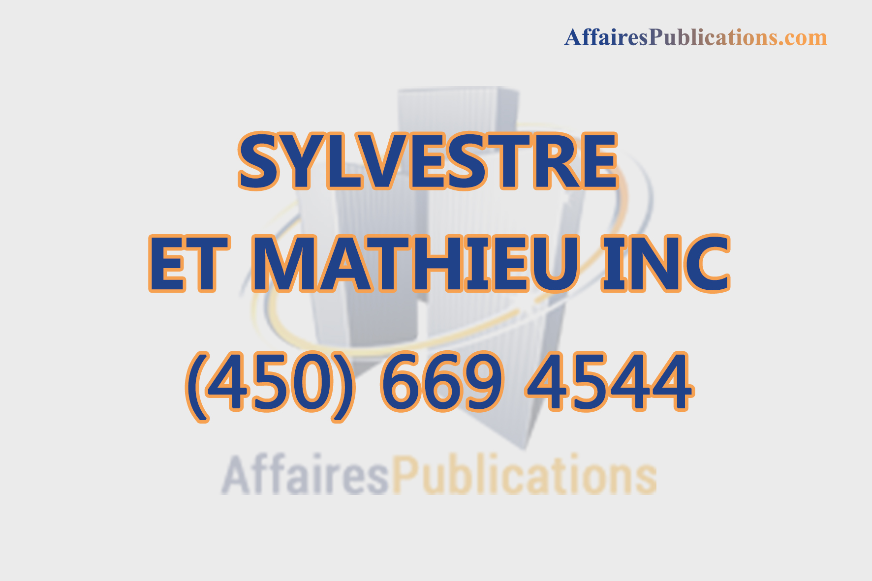 SYLVESTRE ET MATHIEU INC