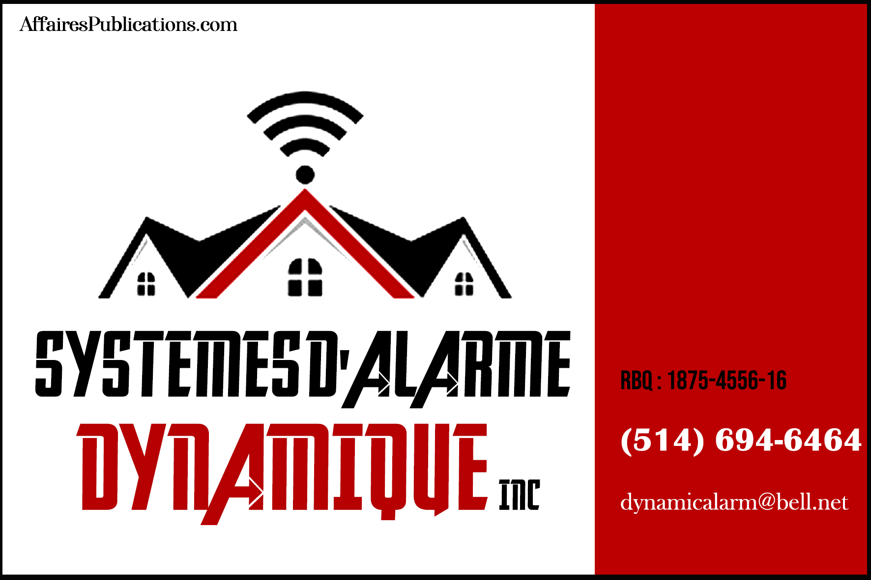 SYSTEMES D&rsquo;ALARME DYNAMIQUE
