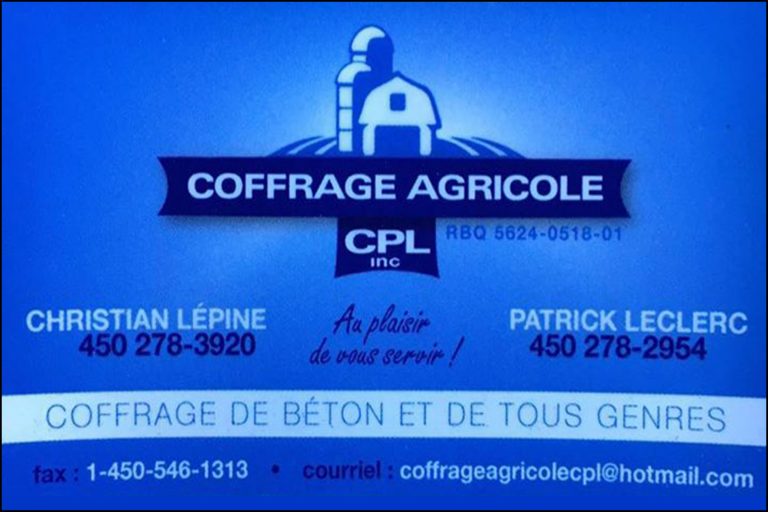 COFFRAGE AGRICOLE CPL