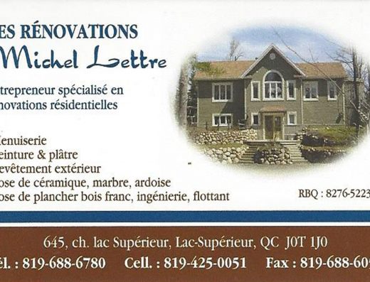 RÉNOVATIONS MICHEL LETTRE