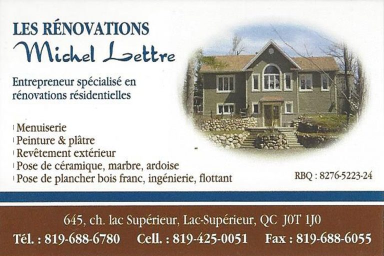 RÉNOVATIONS MICHEL LETTRE