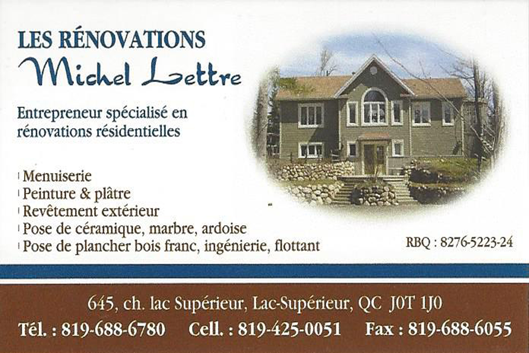 RÉNOVATIONS MICHEL LETTRE