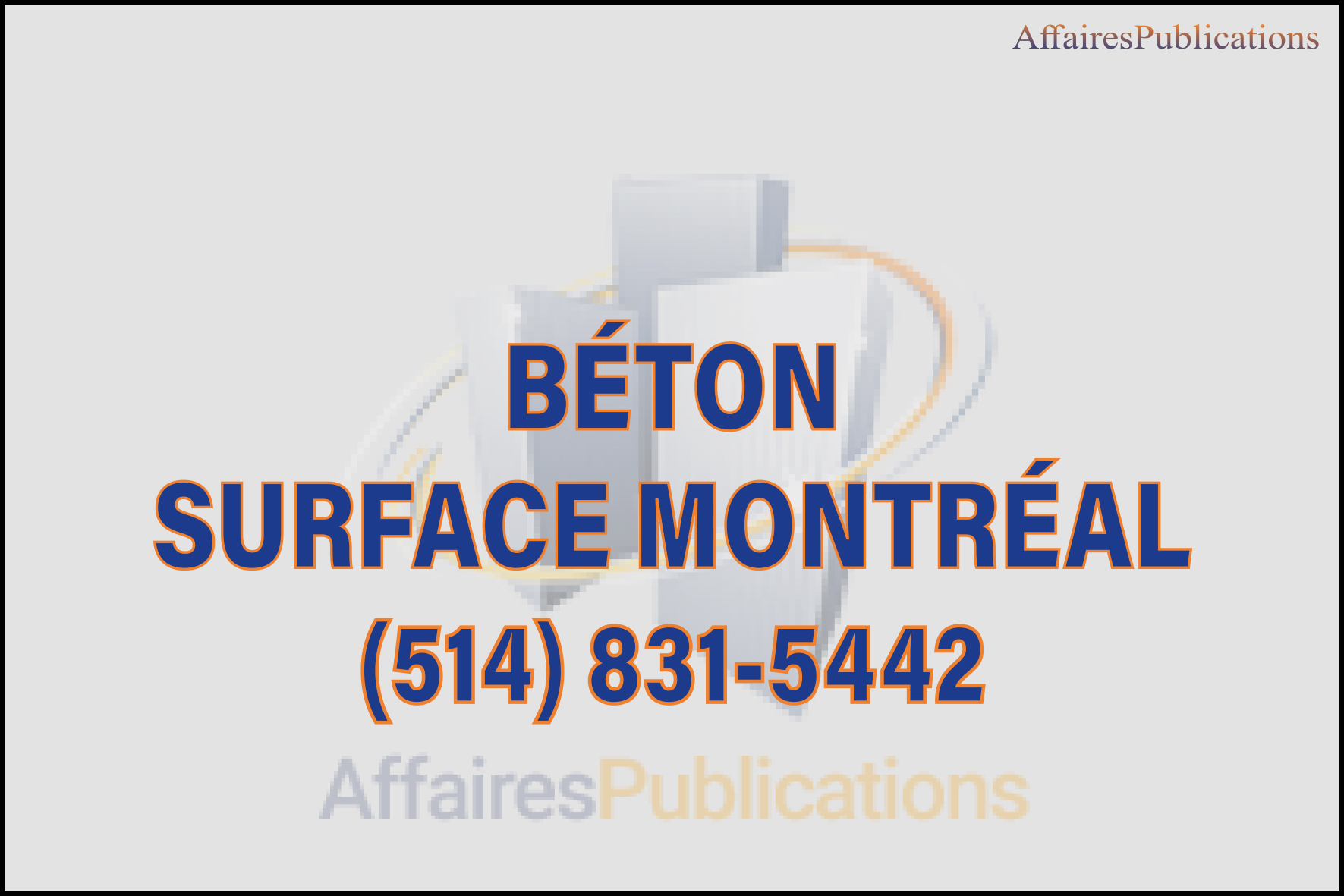 BÉTON SURFACE MONTRÉAL