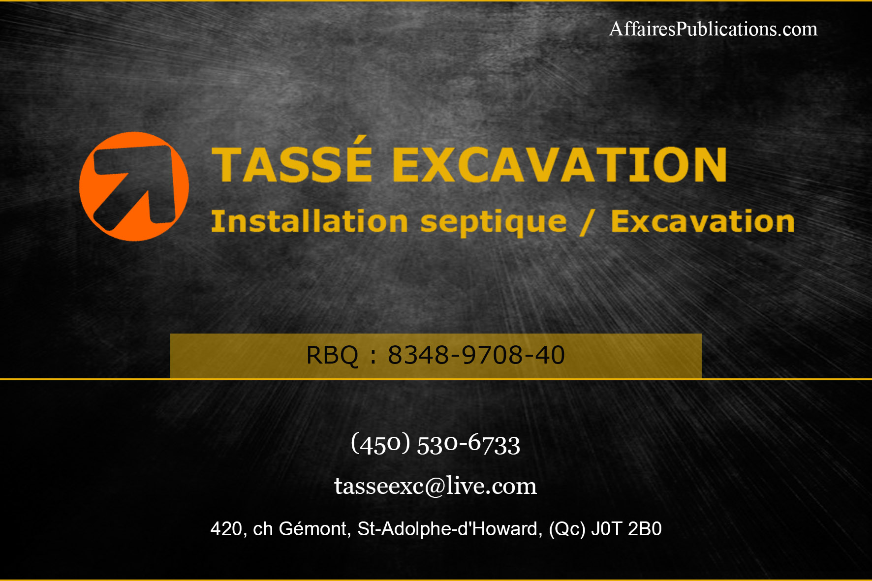 TASSÉ EXCAVATION INC