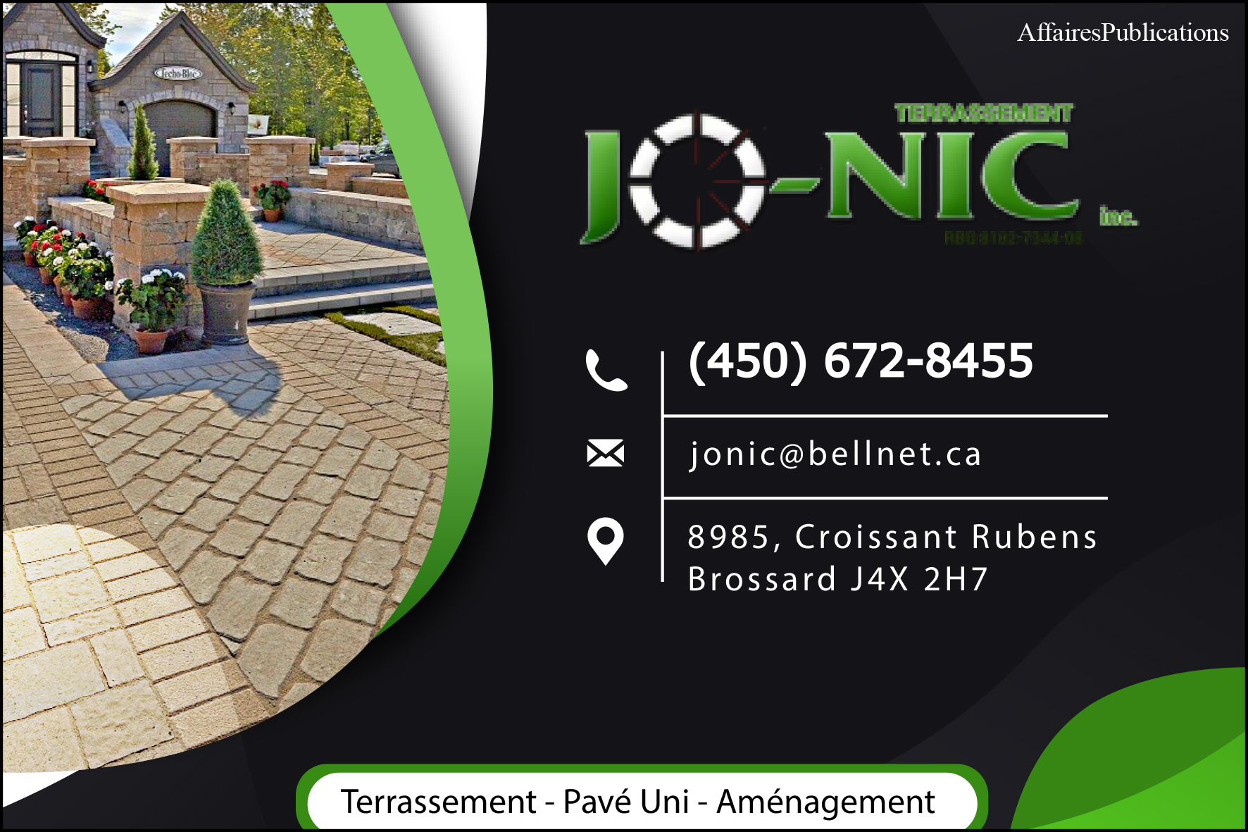TERRASSEMENT JO-NIC INC