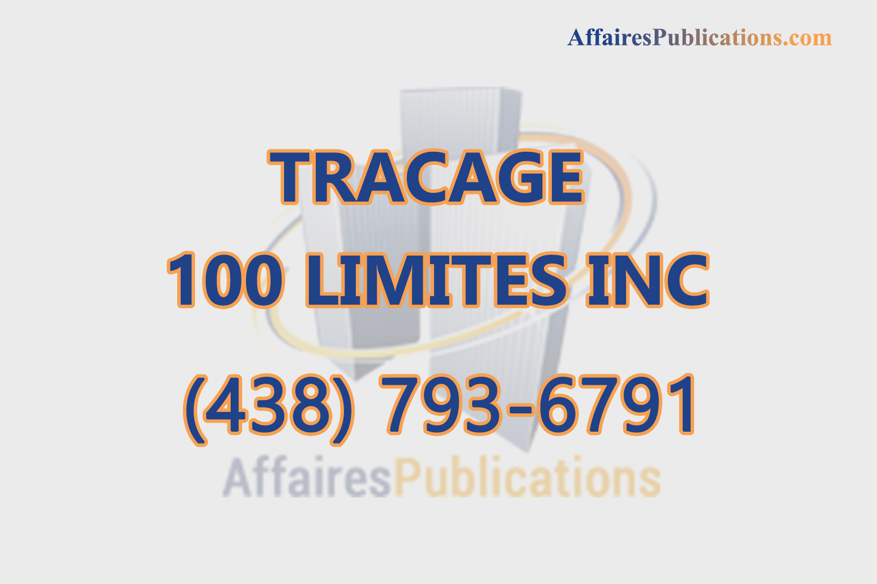 TRACAGE 100 LIMITES INC