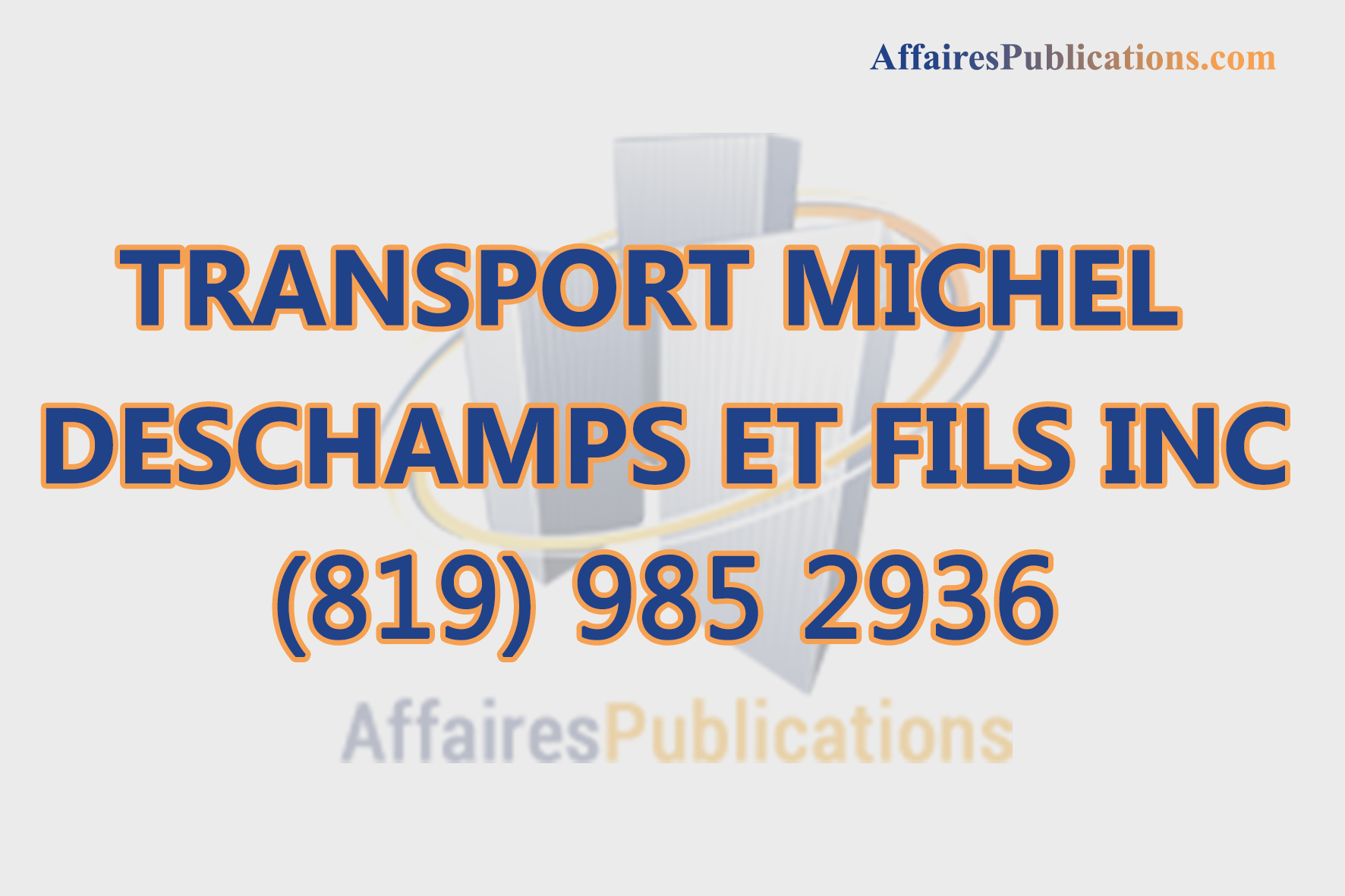 TRANSPORT MICHEL DESCHAMPS ET FILS INC