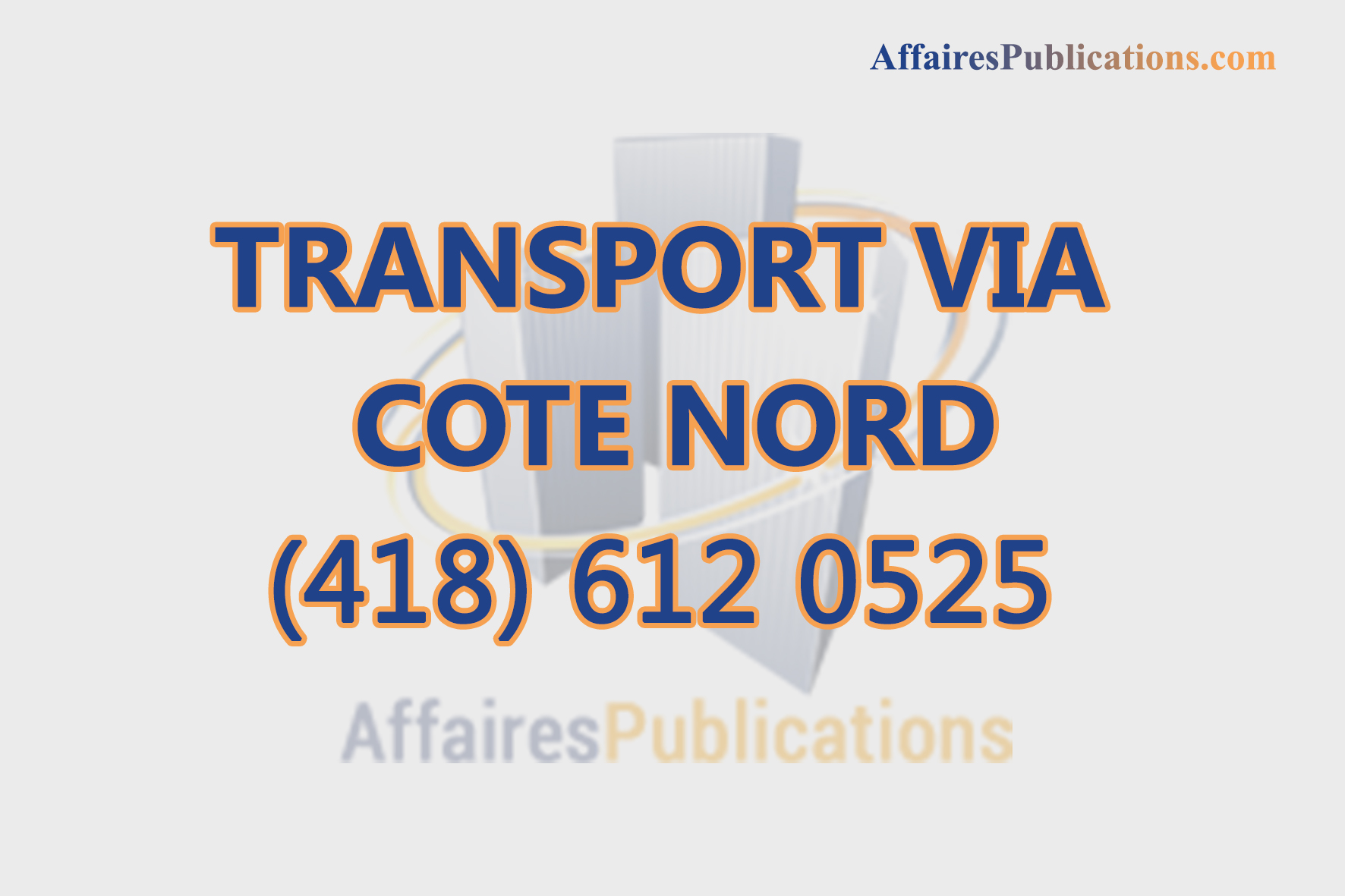 TRANSPORT VIA COTE NORD