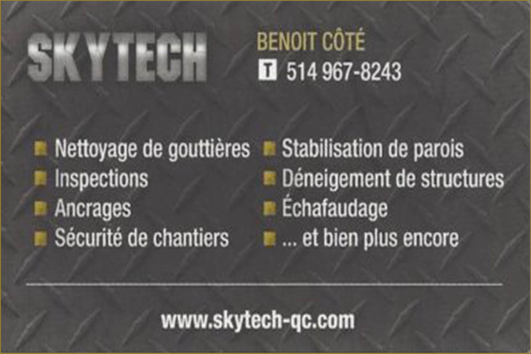 Verso carte de visite