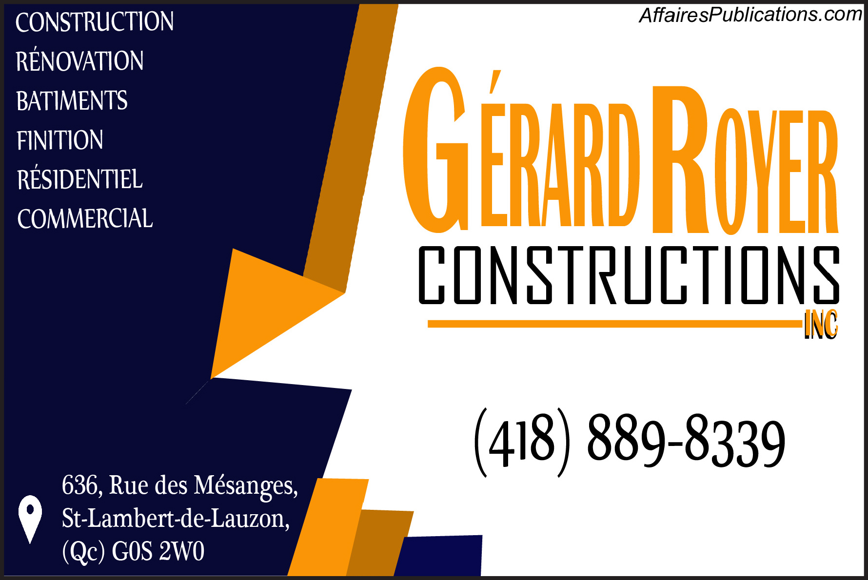 LES CONSTRUCTIONS GÉRARD ROYER INC