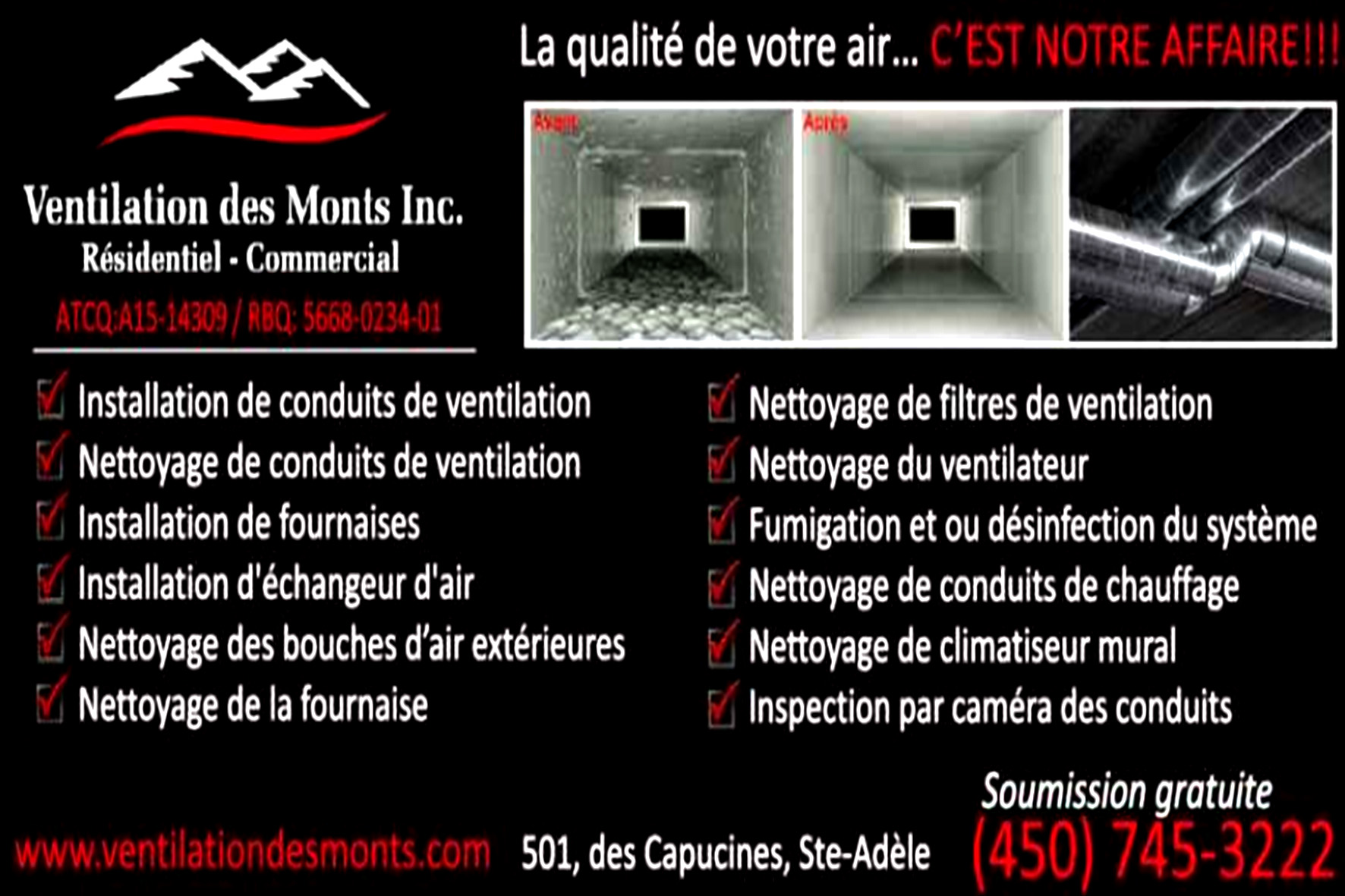 VENTILATION DES MONTS INC