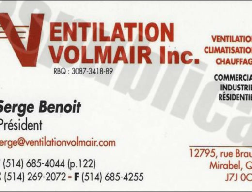 VENTILATION VOLMAIR INC