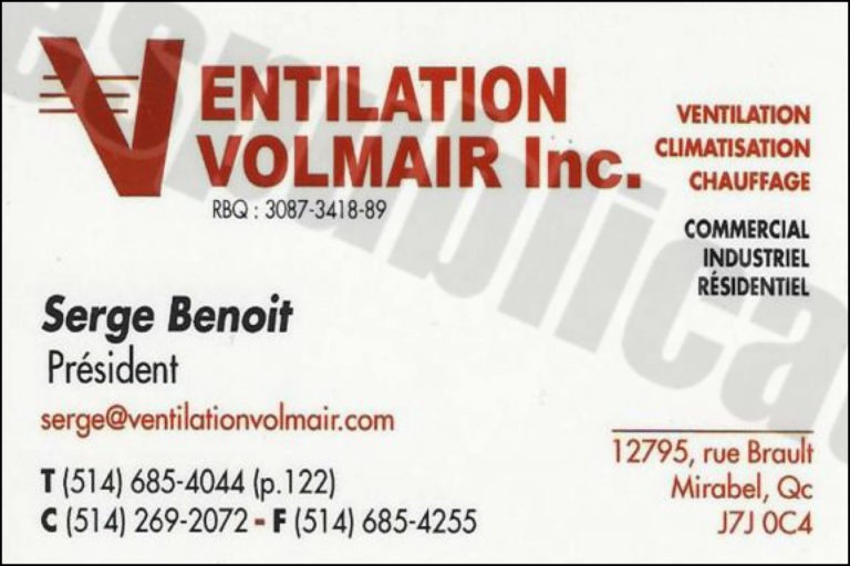 VENTILATION VOLMAIR INC