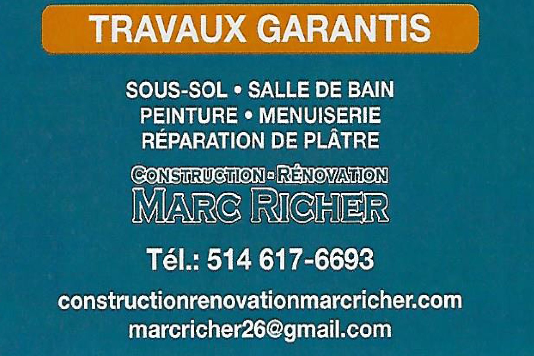 Verso carte de visite