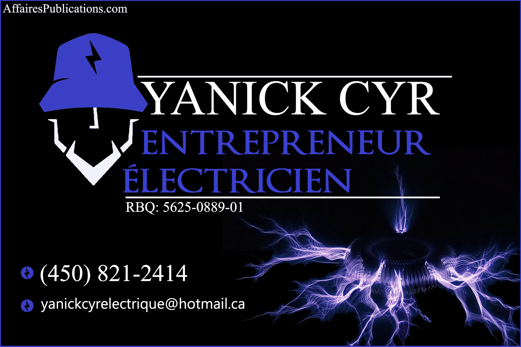 YANICK CYR ENTREPRENEUR ÉLECTRICIEN INC