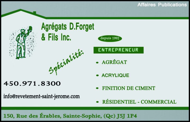AGRÉGATS D FORGET INC