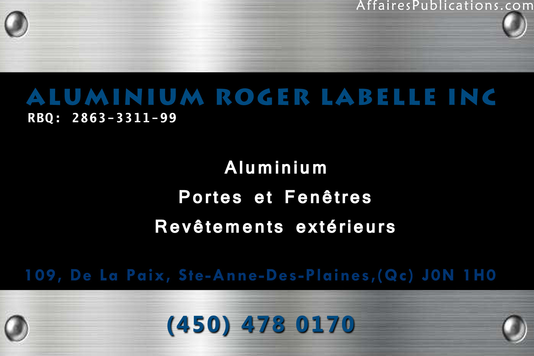 ALUMINIUM ROGER LABELLE