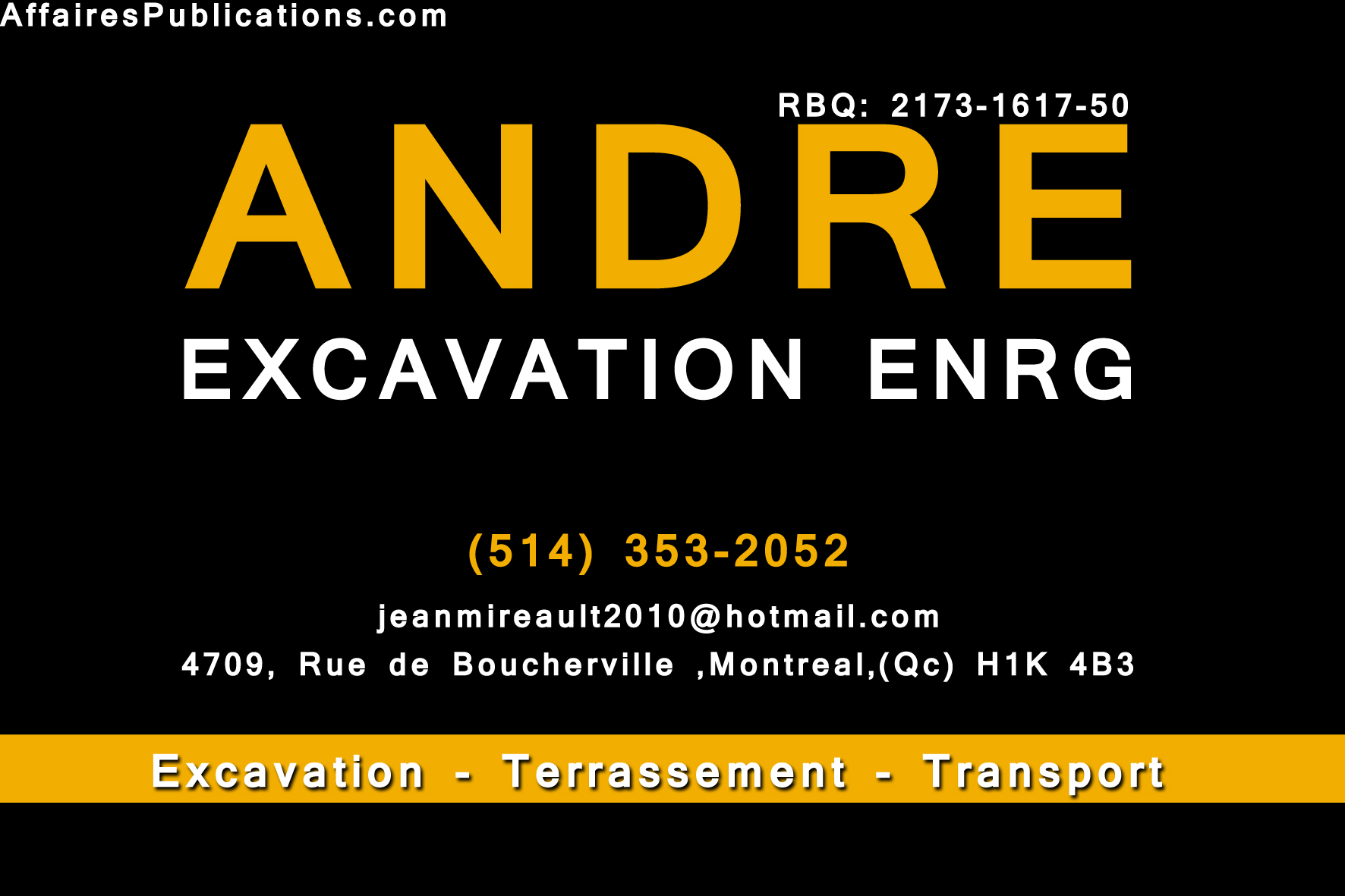 ANDRE EXCAVATION ENRG
