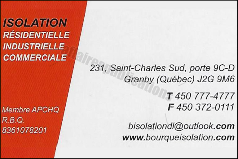 BOURQUE ISOLATION LDL INC
