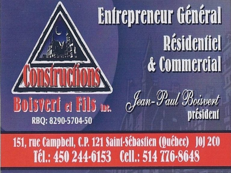 CONSTRUCTION BOISVERT & FILS
