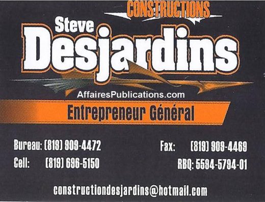 CONSTRUCTION STEVE DESJARDINS