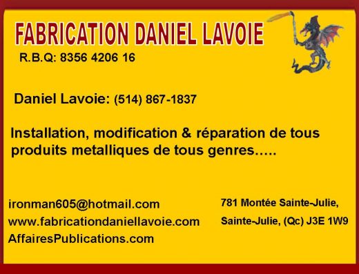 FABRICATION DANIEL LAVOIE