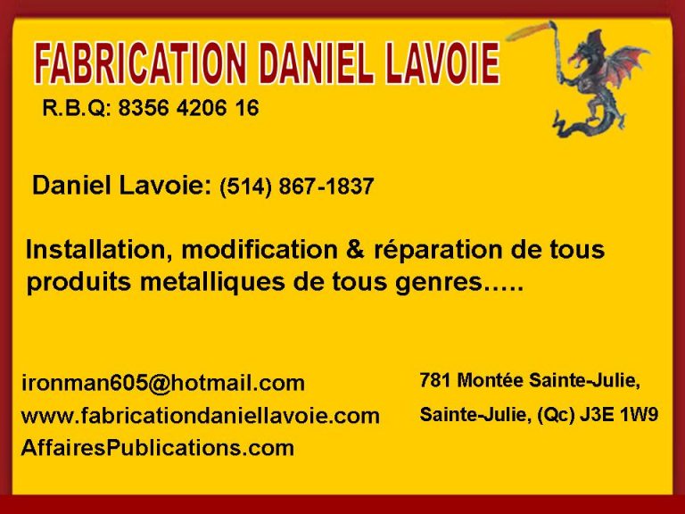 FABRICATION DANIEL LAVOIE