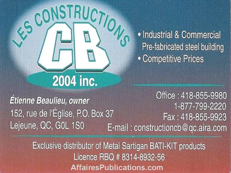 CONSTRUCTION CB 2004 INC