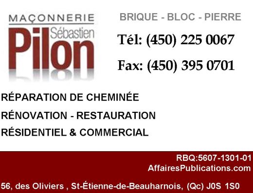 MAÇONNERIE SÉBASTIEN PILON