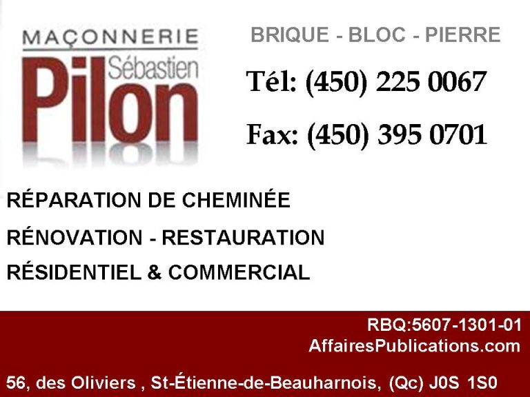 MAÇONNERIE SÉBASTIEN PILON