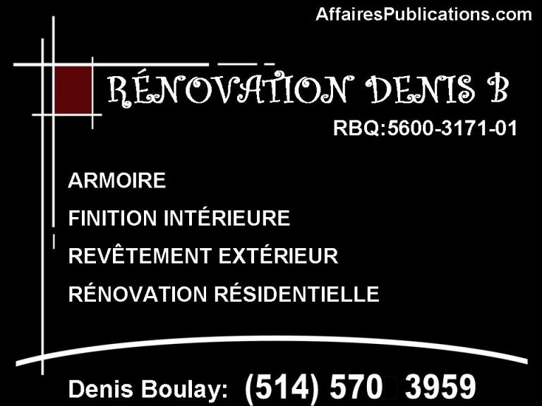 RÉNOVATION DENIS B INC