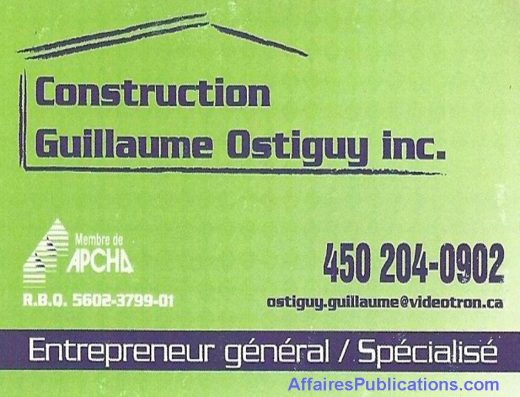 CONSTRUCTION GUILLAUME OSTIGUY
