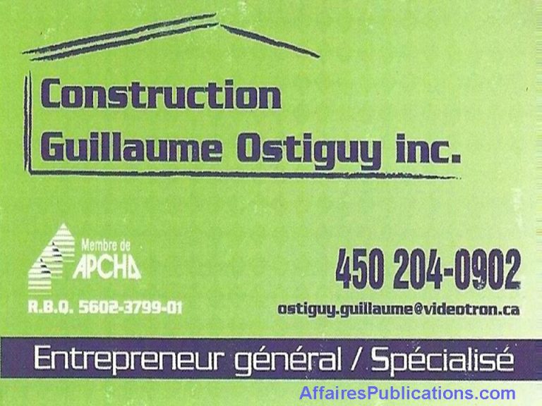 CONSTRUCTION GUILLAUME OSTIGUY