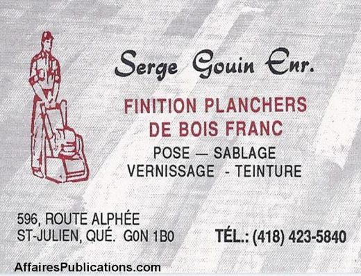 SERGE GOUIN FINITION PLANCHERS DE BOIS FRANC