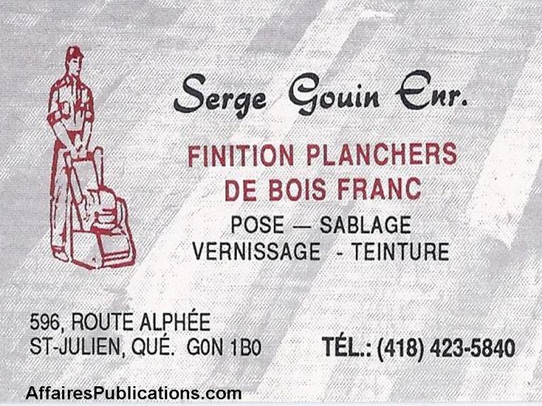 SERGE GOUIN FINITION PLANCHERS DE BOIS FRANC