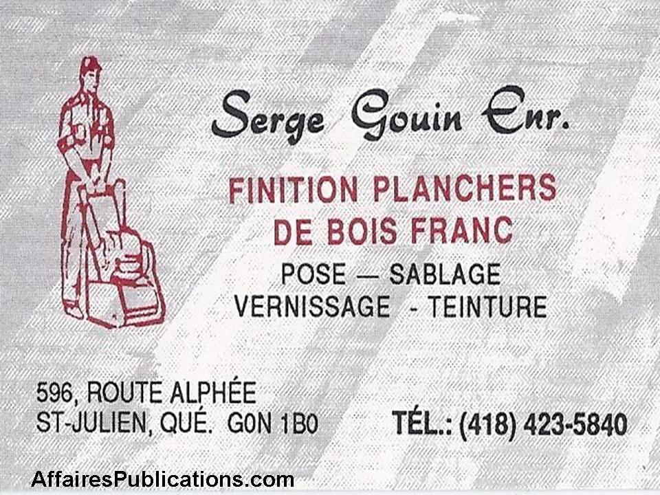 SERGE GOUIN FINITION PLANCHERS DE BOIS FRANC