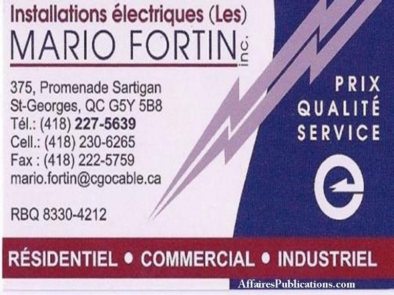 INSTALLATIONS ÉLECTRIQUES MARIO FORTIN